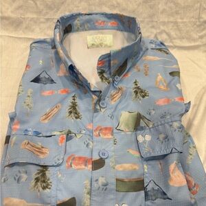 Ocean Coast Mens XL Vented camping  Short Sleeve Shirt